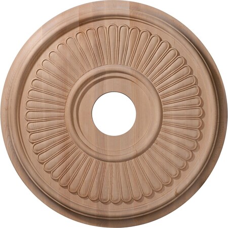 Ekena Millwork Carved Berkshire Ceiling Medallion, Red Oak (Fits Canopies up to 5 1/4"), 16"OD x 3 7/8"ID x 1 1/8"P CMW16BERO